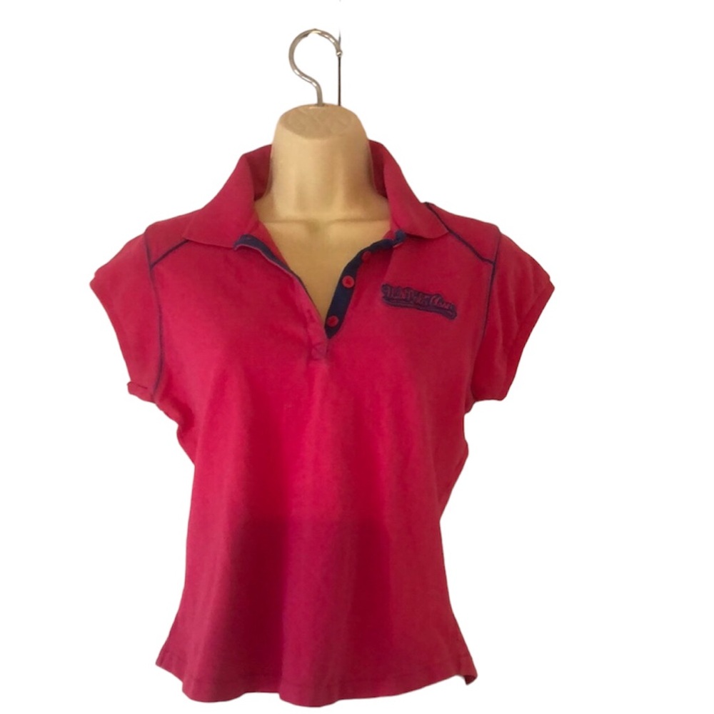 Woman’s spring pink Y2k U.S Polo collar tee shirt shirt